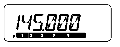 lcd bar graph S meter showing S9+