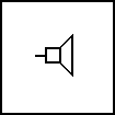 Standard symbol for a loudspeaker