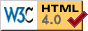 W3C HTML 4.0 compliance logo